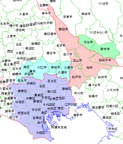 ねっとde網戸navi営業出張エリアMAP